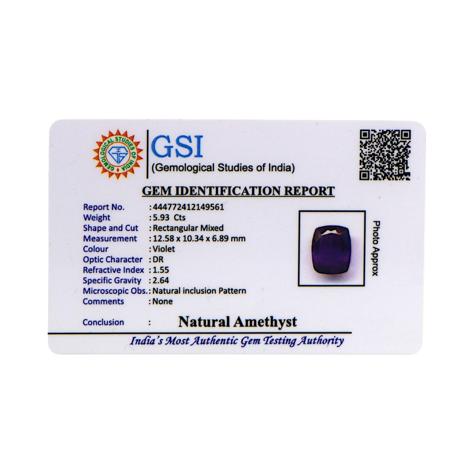 Amethyst - 5.93 Carat