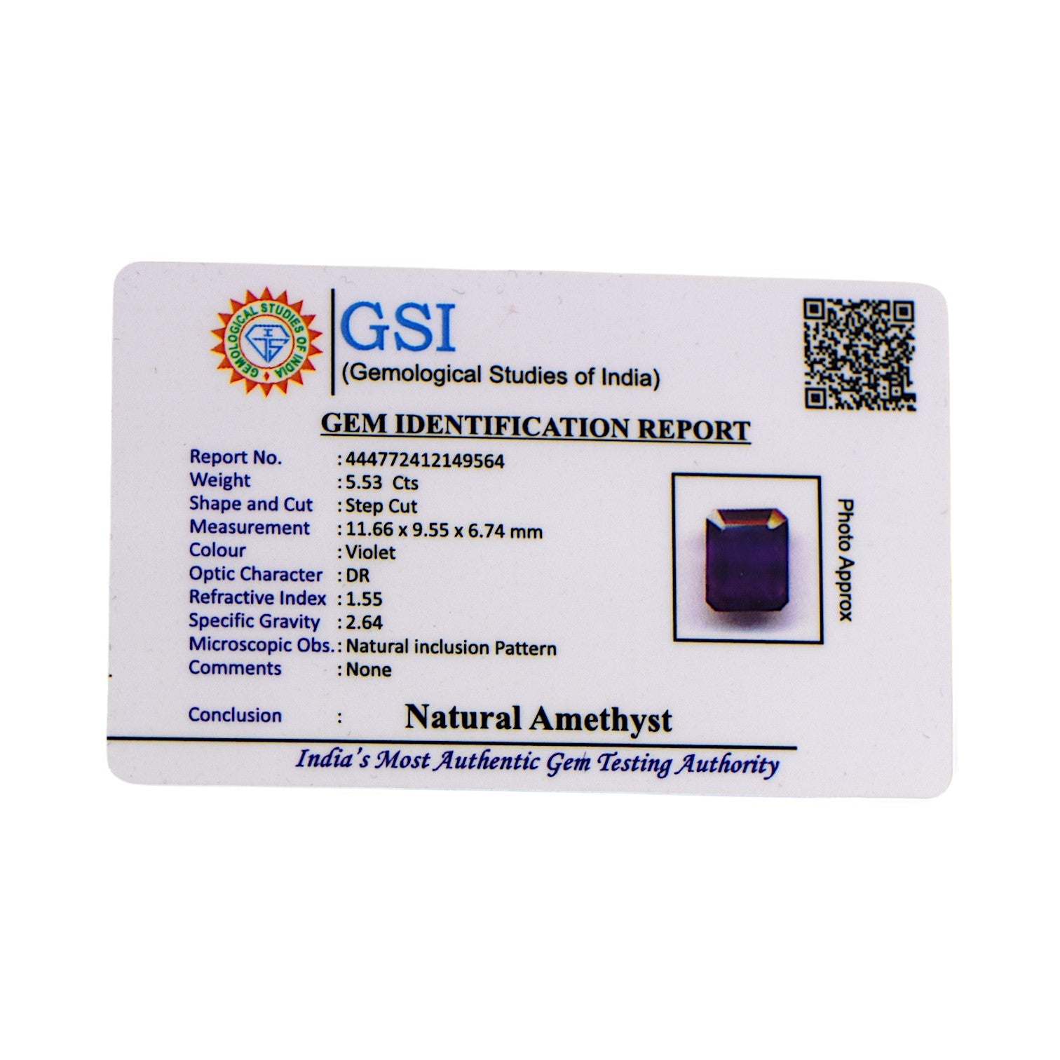 Amethyst - 5.53 Carat
