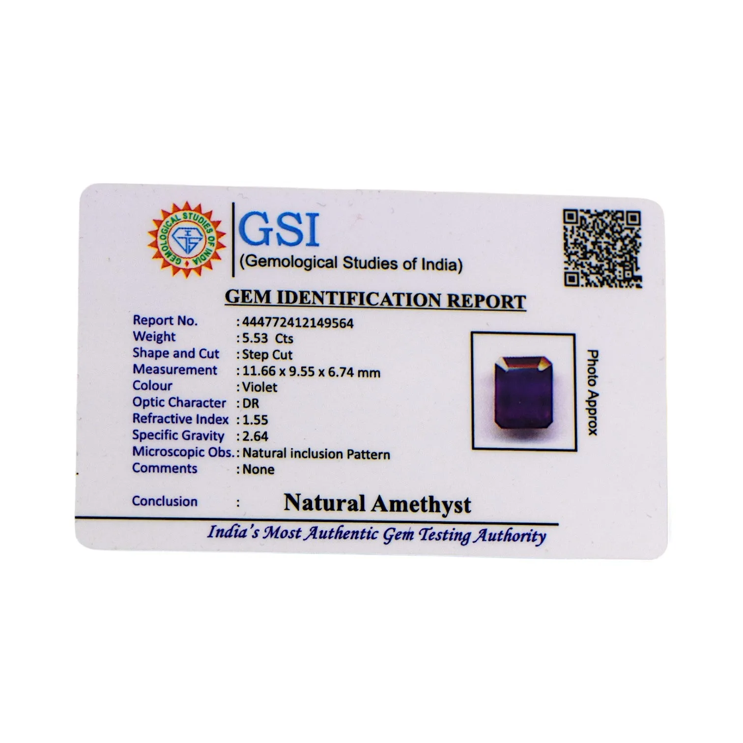Amethyst - 5.53 Carat