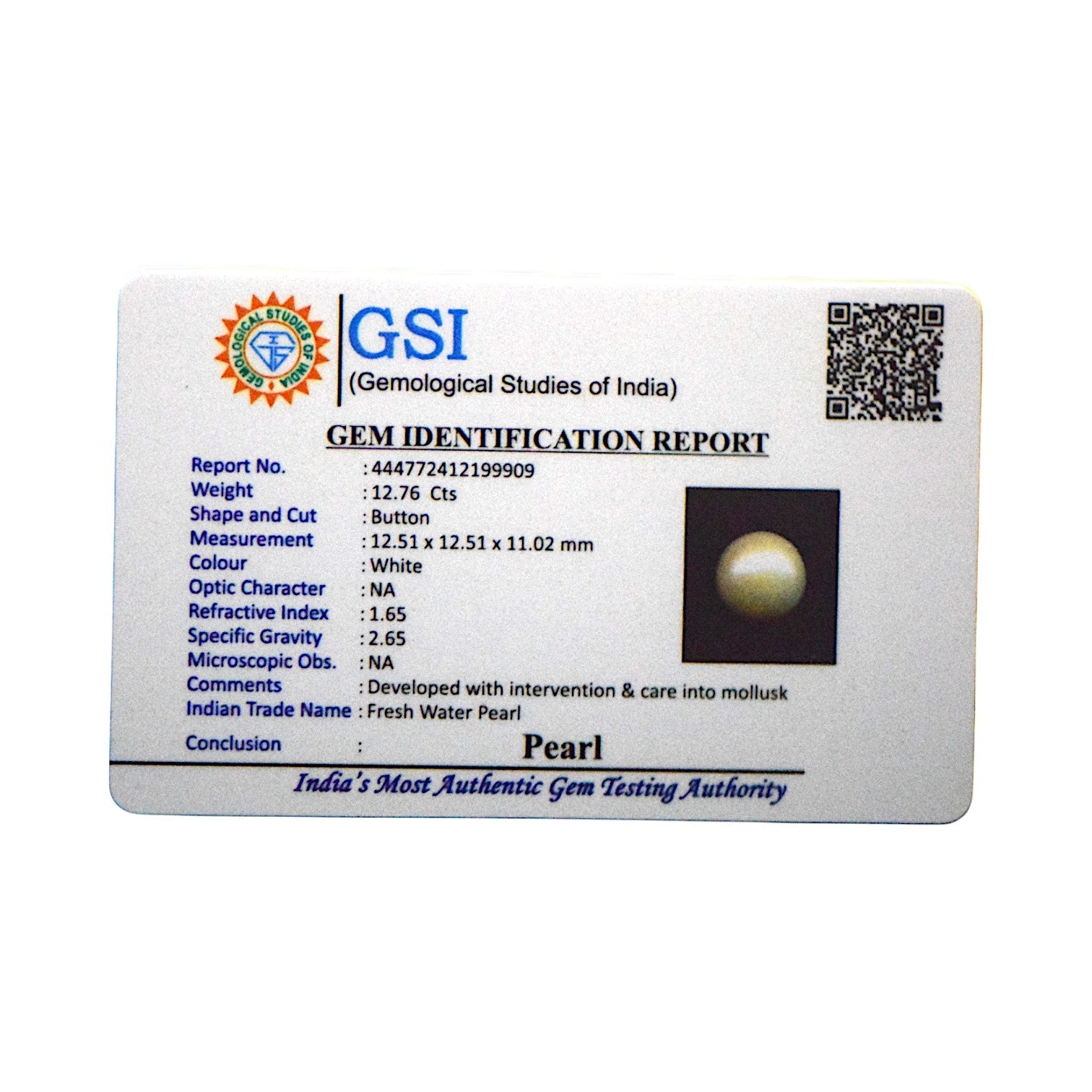 Fresh Water Pearl - 12.76 Carat