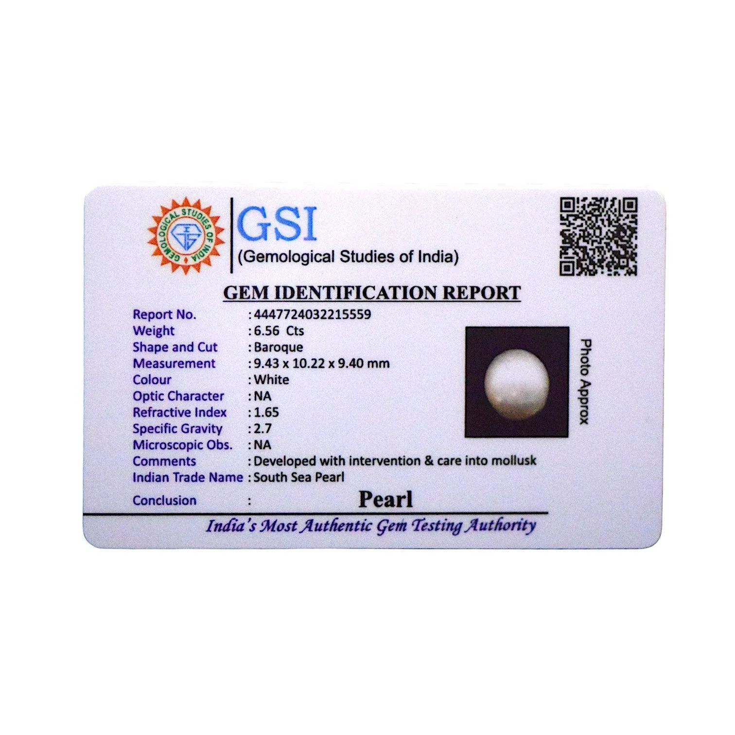 South Sea Pearl - 6.56 Carat