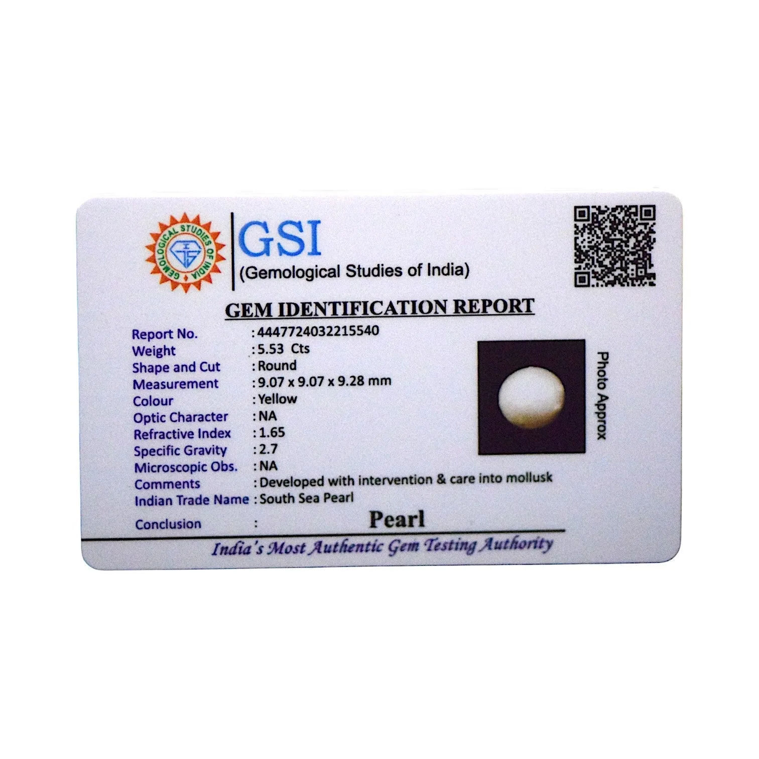South Sea Pearl - 5.53 Carat