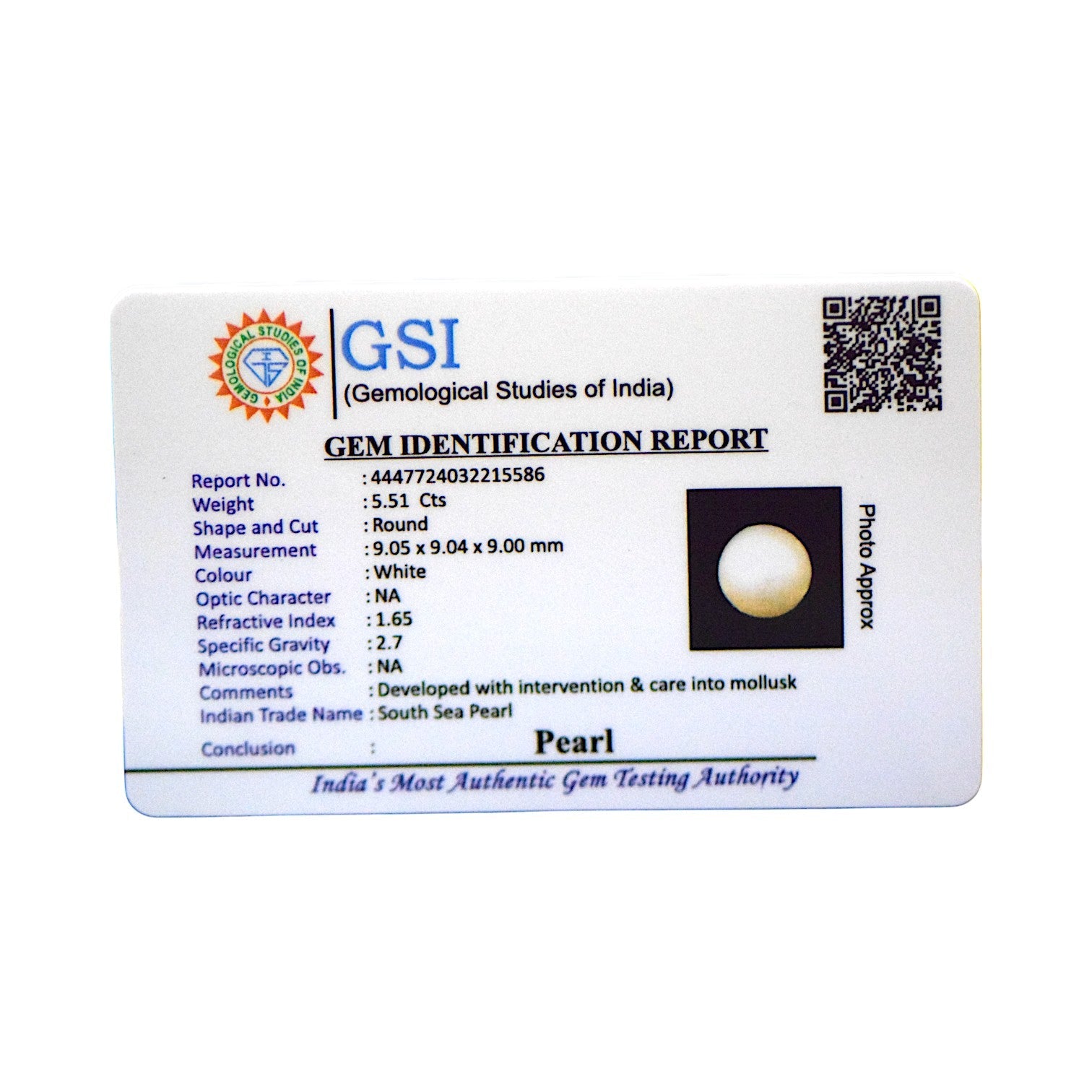 South Sea Pearl - 5.51 Carat