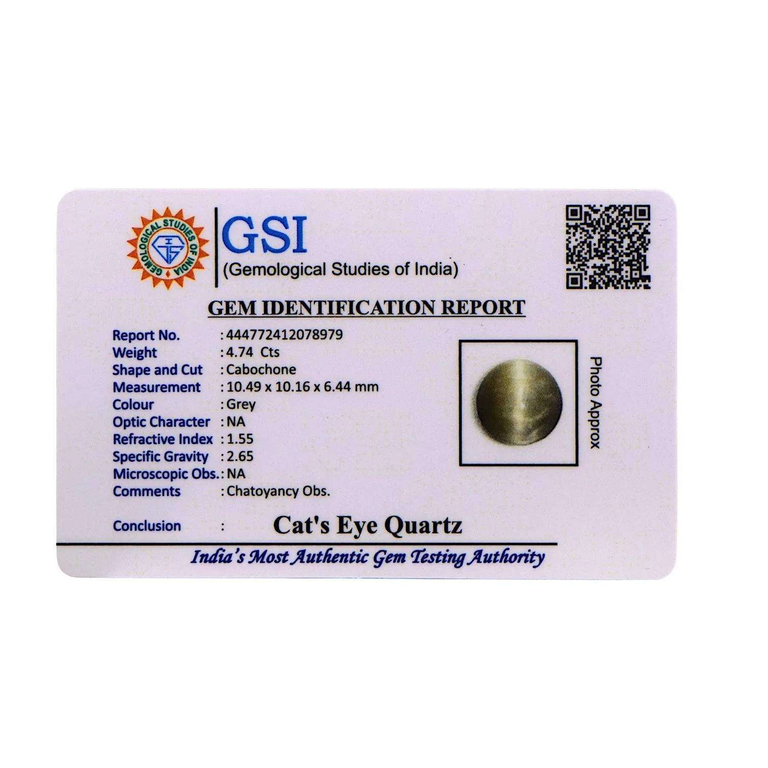 Cat's Eye - 4.74 Carat / AAA-Quality