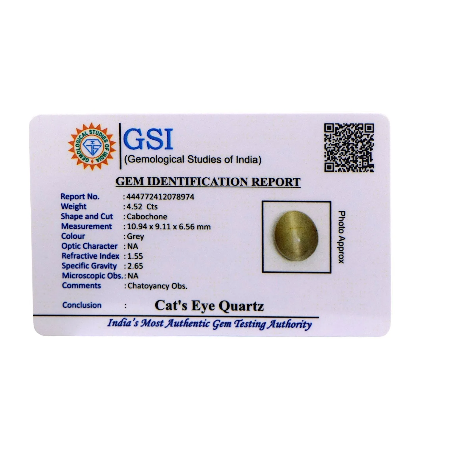 Cat's Eye - 4.52 Carat / AAA-Quality