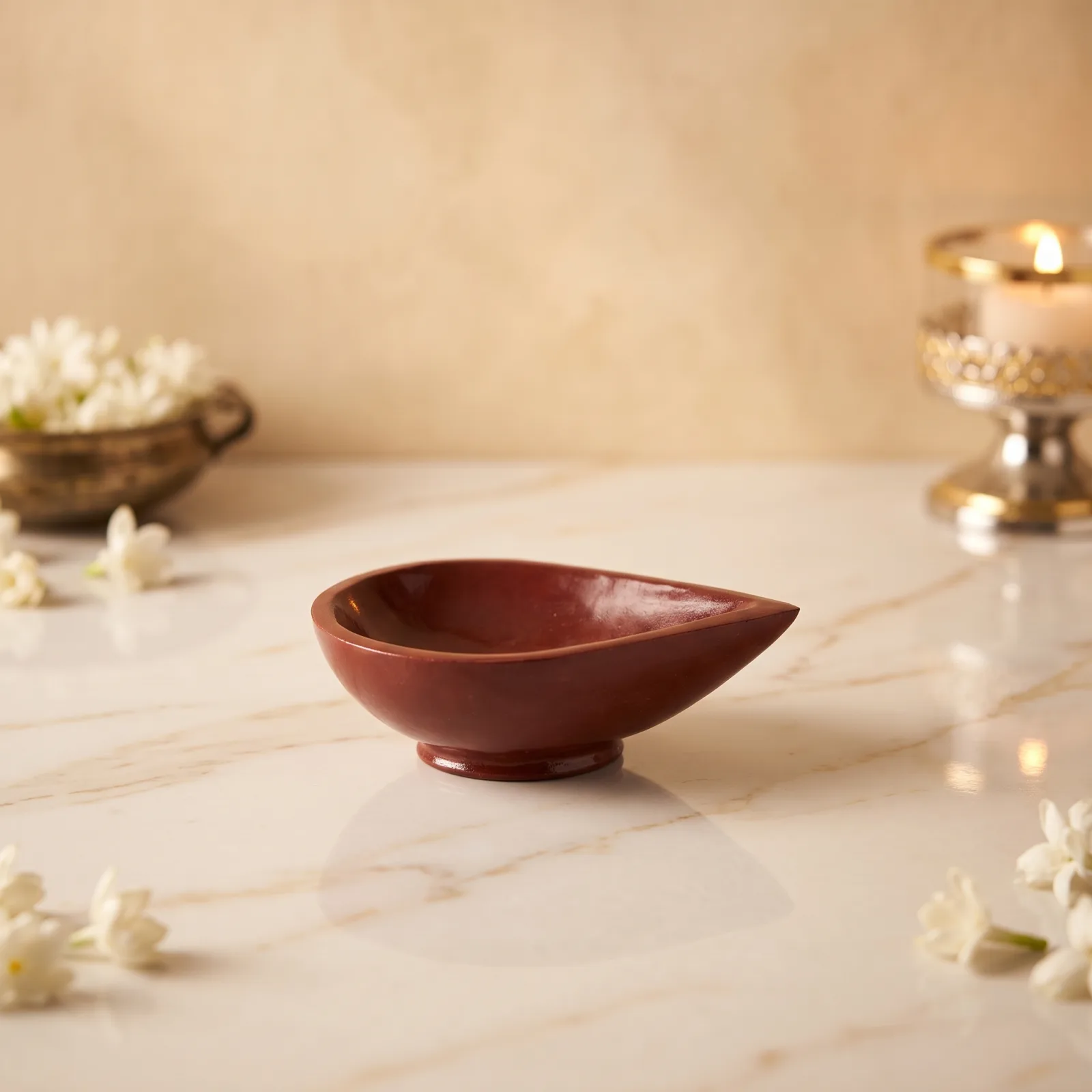 Red jade Crystal Deepak