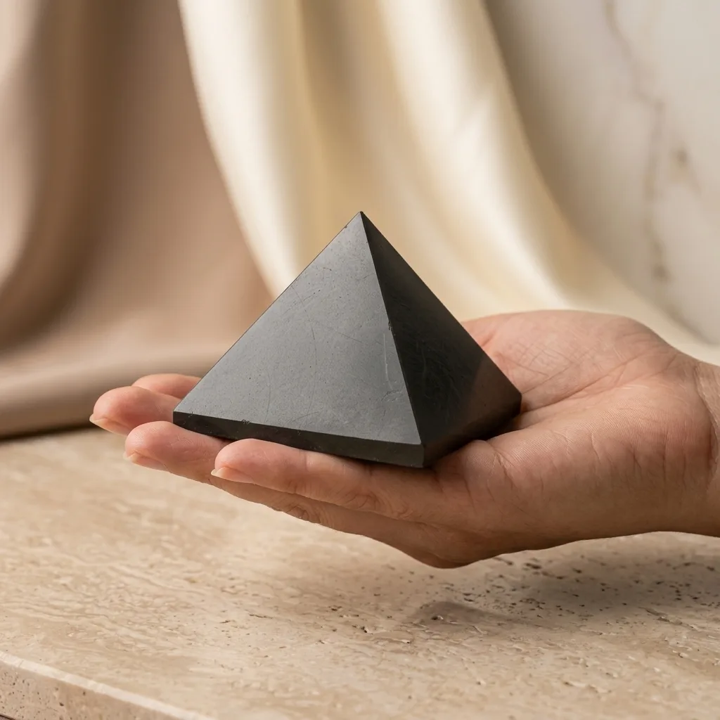 Black Obsidian Pyramid - 5 cm
