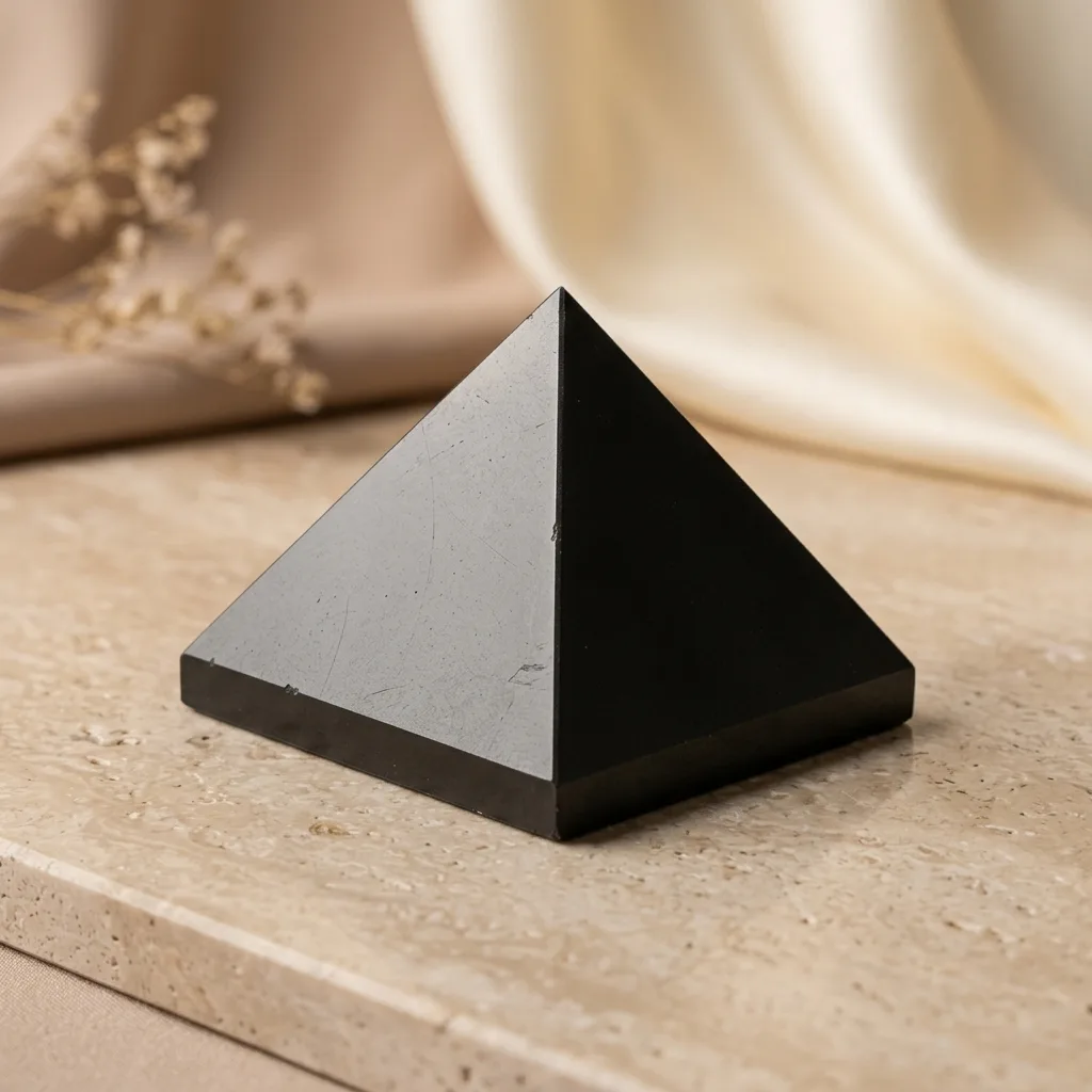 Black Obsidian Pyramid - 2.5 cm