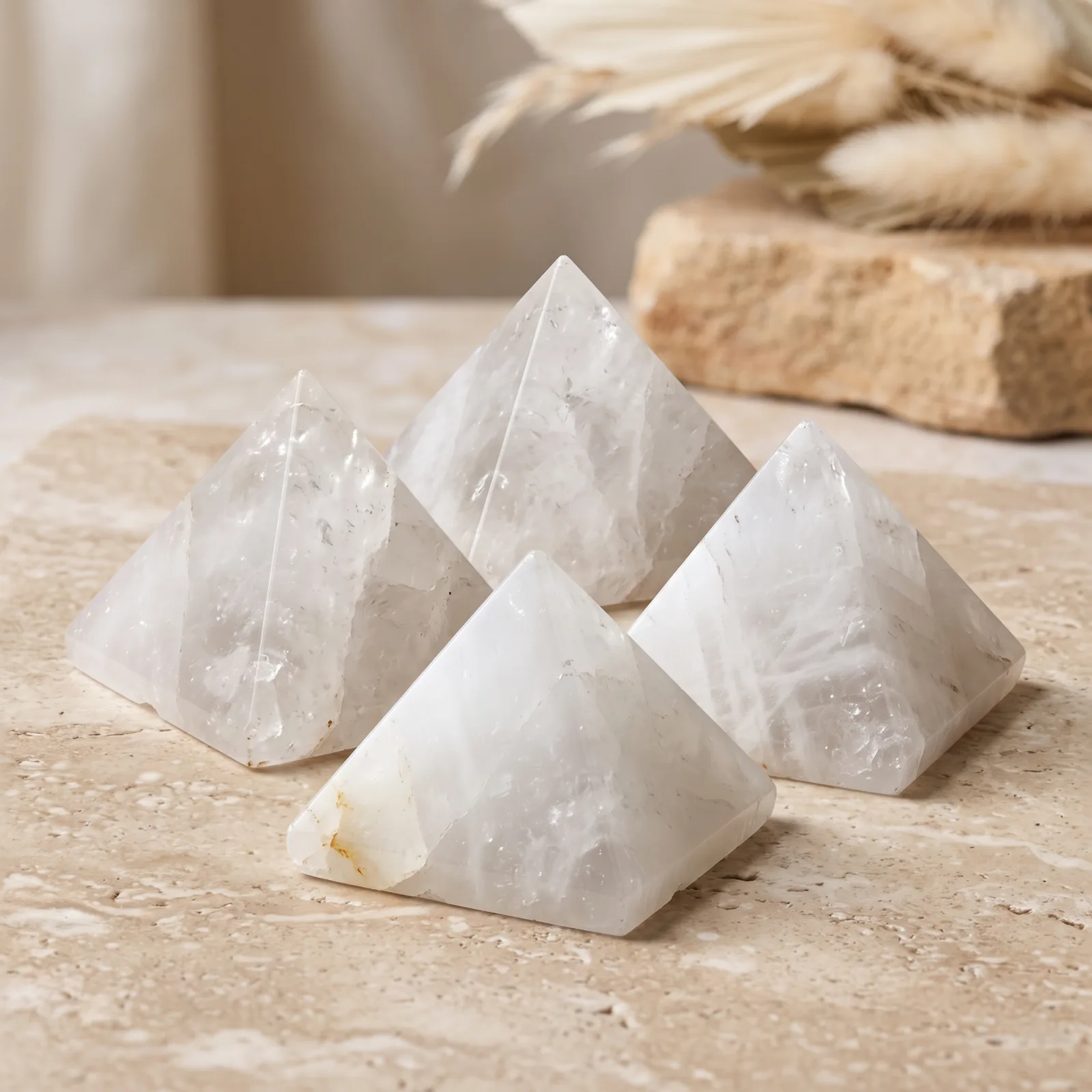 White Quartz Pyramid - 2.5 cm