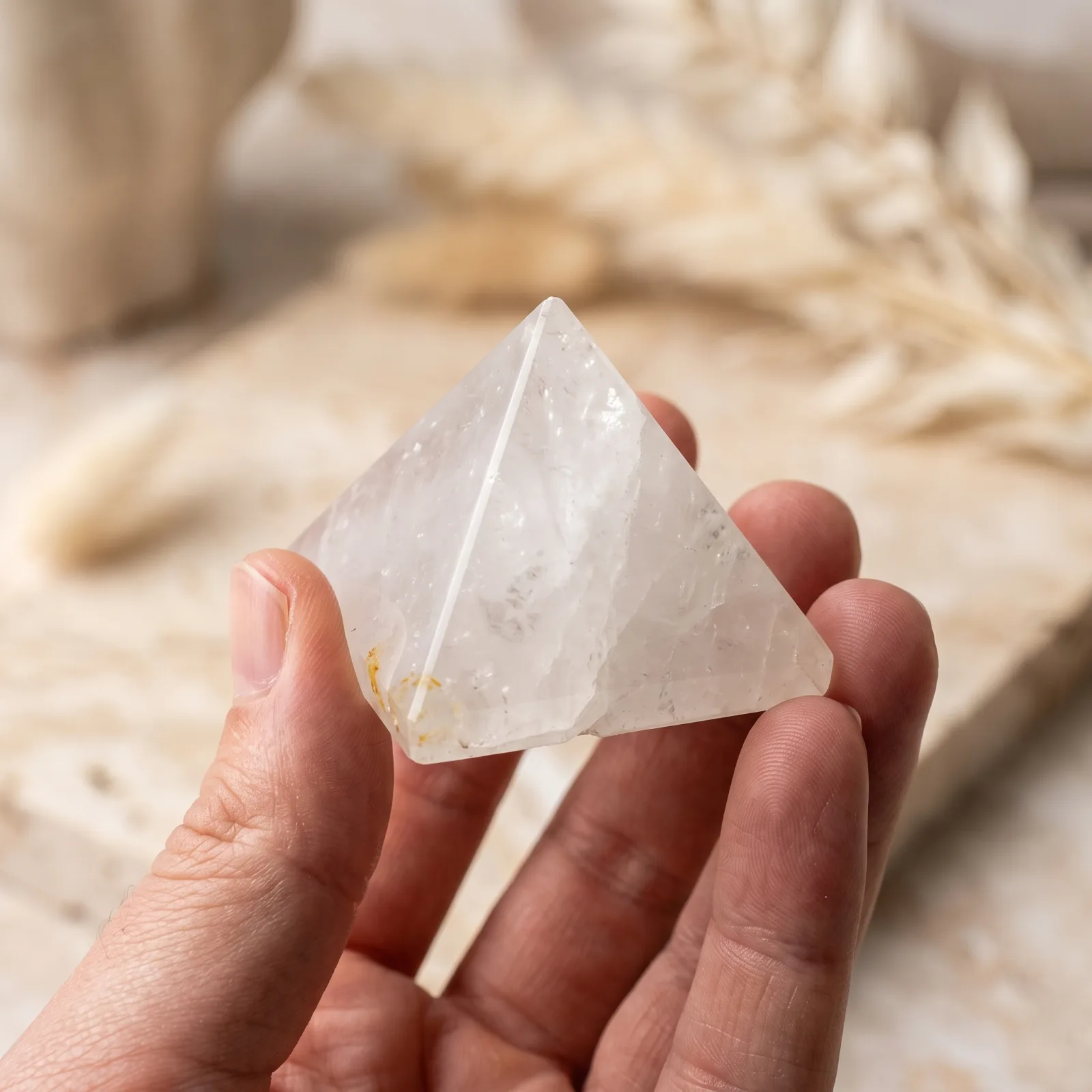 White Quartz Pyramid - 2.5 cm