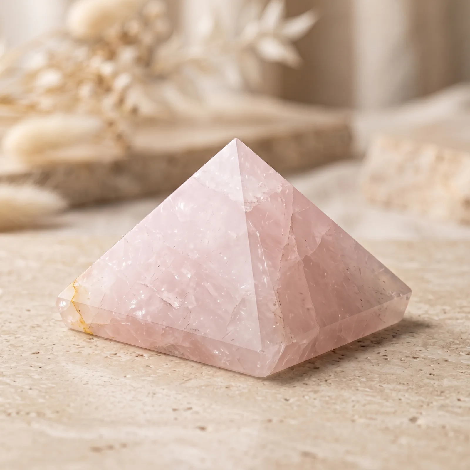 Rose Quartz Pyramid - 2.5 cm