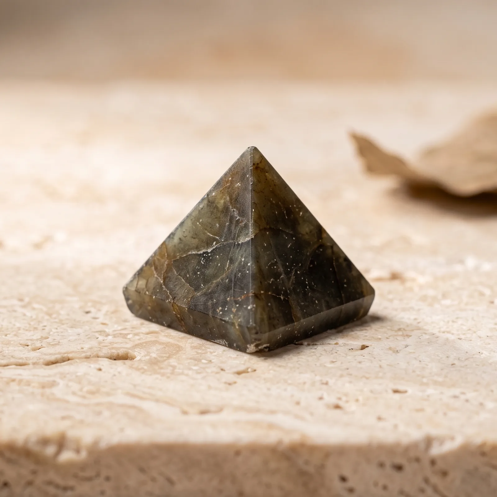 labradorite Dark Pyramid - 2.5 cm
