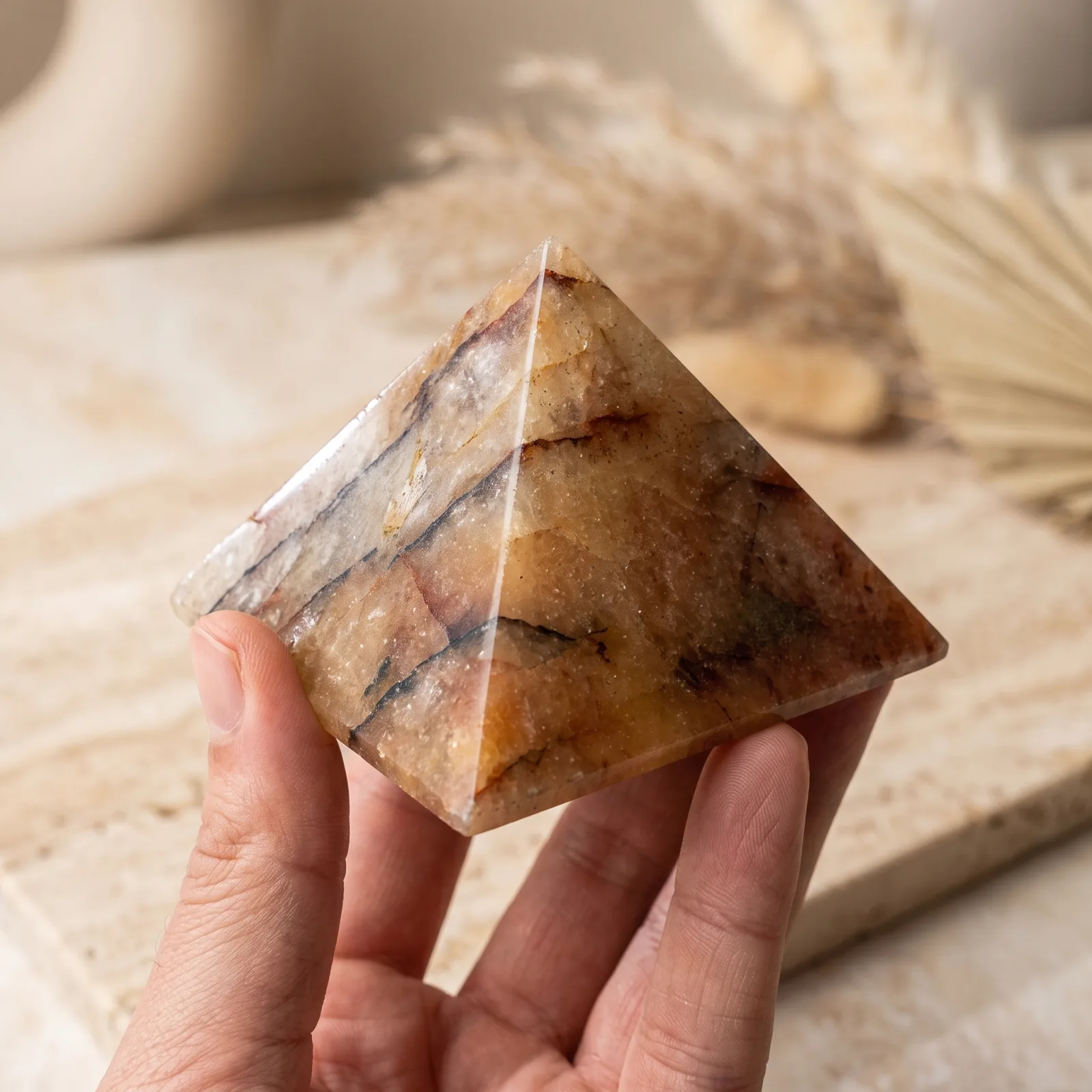 Red Aventurine Pyramid - 9 cm