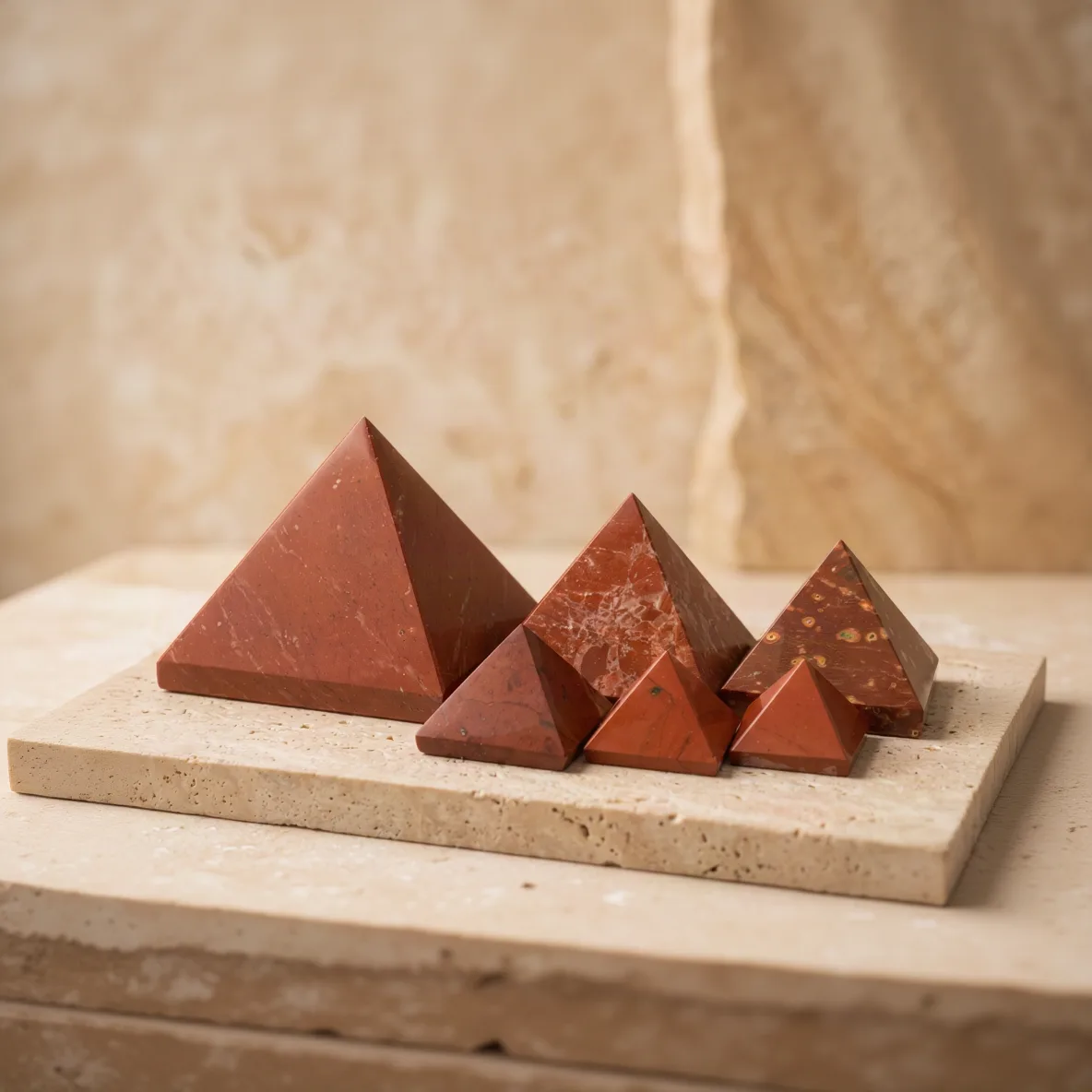 Red Jasper Pyramid - 4 cm