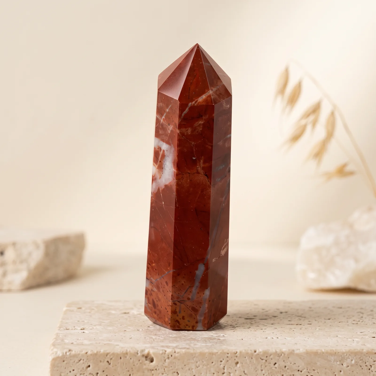 Red Jasper with Quartz