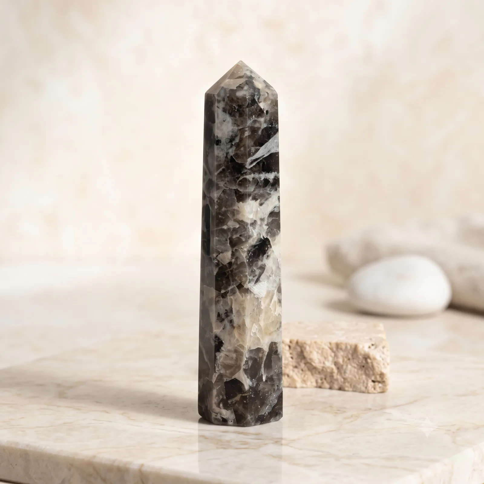 Smoky Quartz with Black Tourmaline Pencil