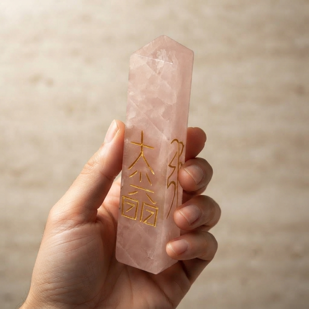 Rose Quartz Reiki Tower