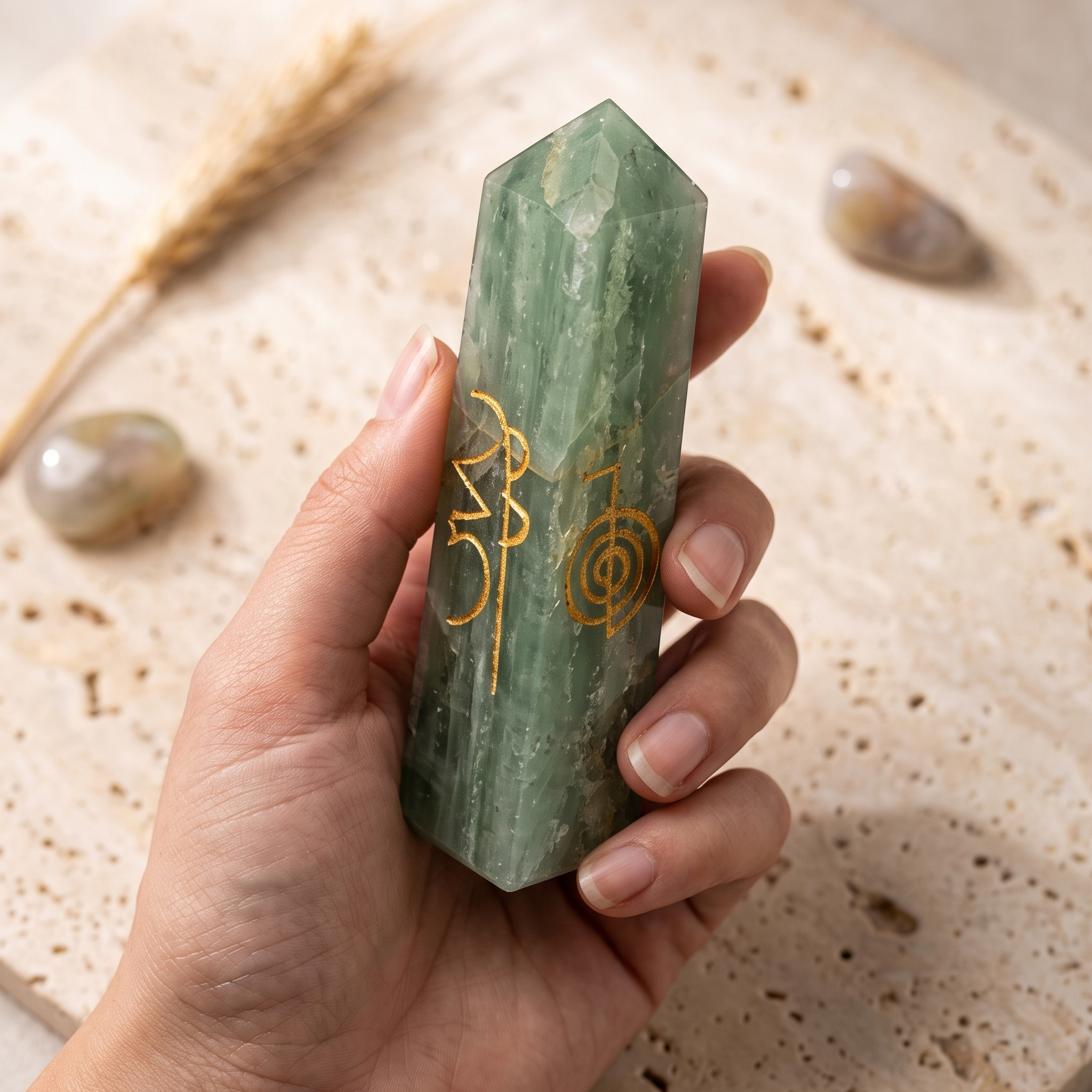 Green Aventurine Reiki Tower