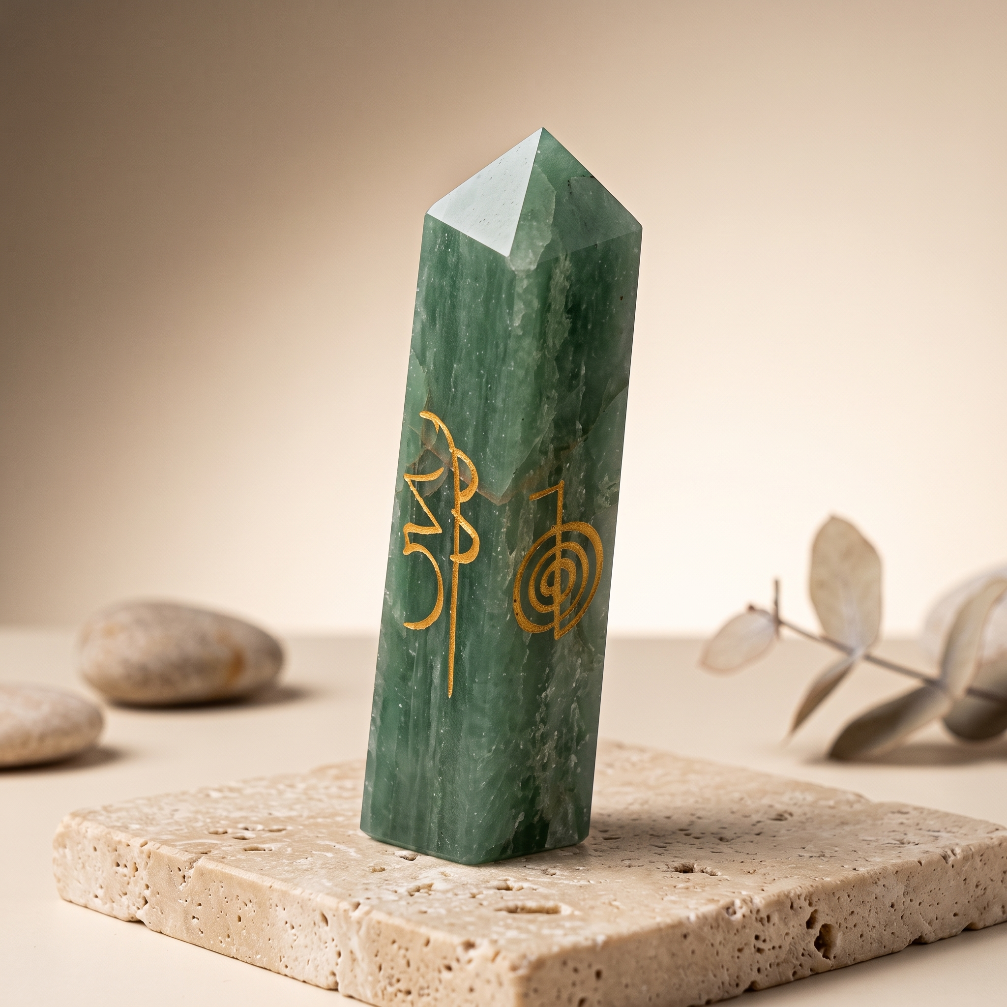 Green Aventurine Reiki Tower