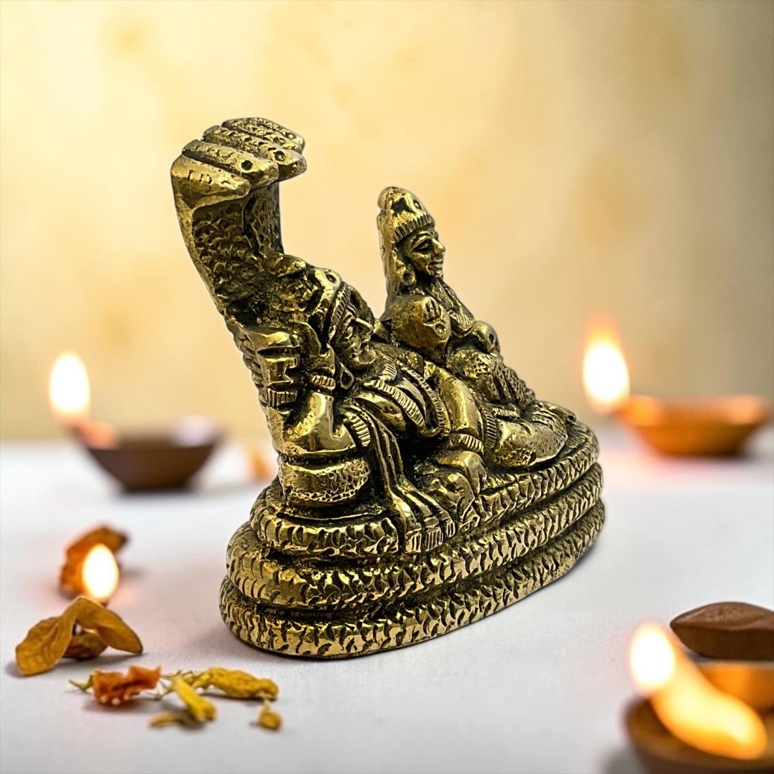 BRASS VISHNU LAXMI JI 263 - 269 GRAM